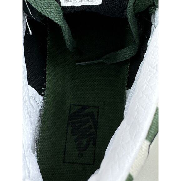 "Vans" Kids Green/White CHECKERBOARD BULLDOG High Top Sneakers Size 4.5,Skater - Picture 10 of 11